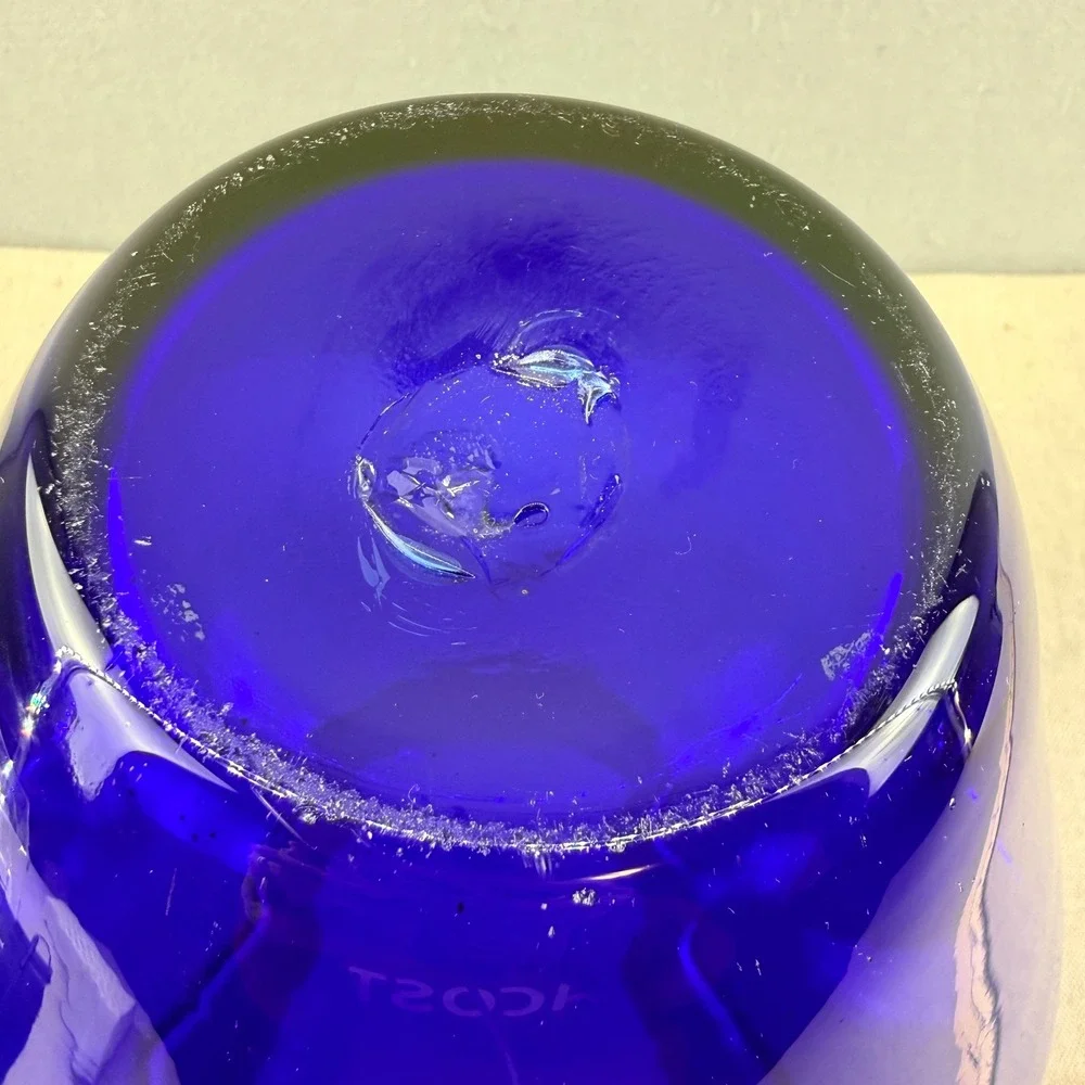 VTG‎ Blenko 8420s Cobalt Blue Glass Urn Vase 12